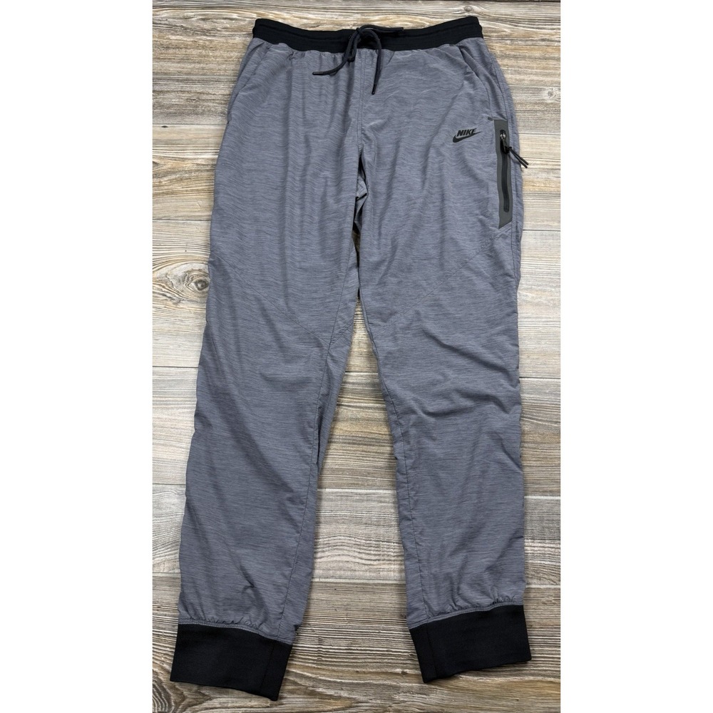 Nike‎ Bonded Woven Jogger Pants Drawstring Gray 905126-060 Women's M Lightweight